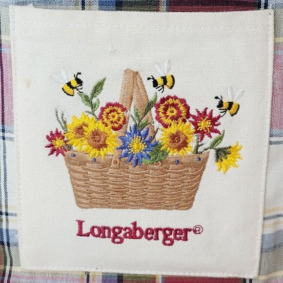 Vintage Longaberger Tote Lunchbag Basket With Flowers Spring - Picture 2 of 11
